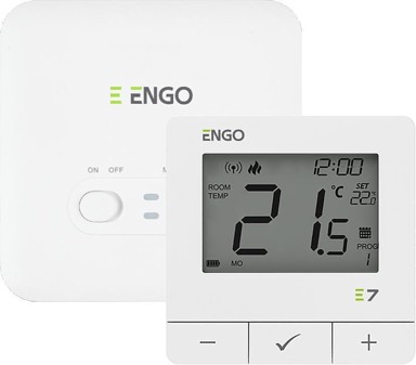 ENGO CONTROLS Bežični termostat E7-Rfw, bijeli
