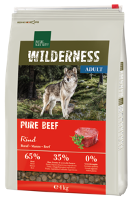 REAL NATURE Suha hrana za pse Wilderness Pure Adult, govedina, 4 kg