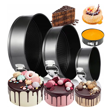 Set okruglih kalupa za torte, 24, 26 i 28 cm
