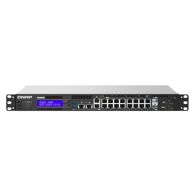 QNAP Mrežni preklopnik QGD-1602, 16 x Gigabit Ethernet, upravljani L2, 1U, crno-sivi