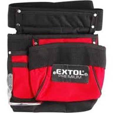 EXTOL PREMIUM Remen za alat, 3 džepa, držač za čekić, držač za olovku ili odvijač