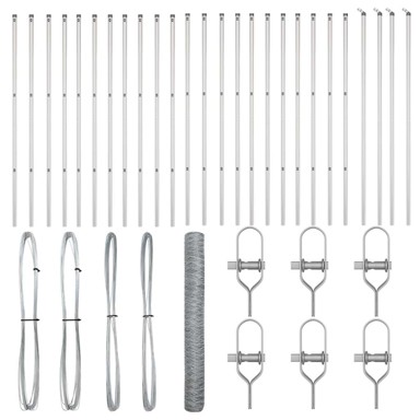 Ograda u obliku heksagona, 1.2x50 m, pocinčani čelik  