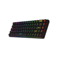 NIKCORP Gaming tipkovnica 65%, mehanička, bežična, 68 tipki, Outemu Red, RGB, Bluetooth, crna