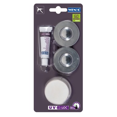 WENKO Srebrni set za pričvršćivanje na površine pomoću UV-Loc