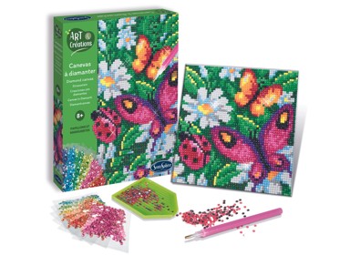 ART & CREATIONS Set Canevas A Diamanter, Leptir