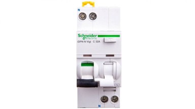 SCHNEIDER Diferencijalni prekidač 2P 32A C 0.03A tip AC iDPN N vigi A9D31632