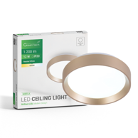 GREEN TECH LED plafonjera Nibela 12 W 4000 K promjer 26 cm zlatna