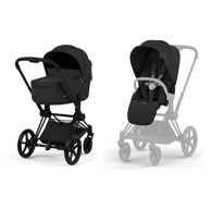 CYBEX Kolica 2u1 Priam Platinum, crna