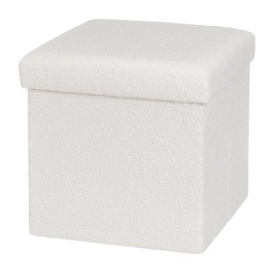 CASA SELECCIÓN Bijeli tabure od bouclé tkanine Ecru 