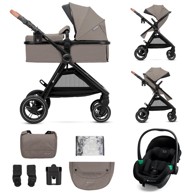 KINDERKRAFT Kolica 3u1 Esme Pro MINK PRO Sand Beige, bež