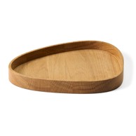 LIND DNA Dekorativna drvena kutija za pohranu u prirodnoj boji 26x23x3 cm Curve L 