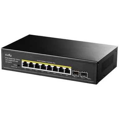 CUDY Switch GS1008PS2, 10/100/1000 Mbps, 8-port, crni