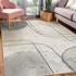 MILA HOME Sivi/krem perivi tepih 160x230 cm Simple Lines 