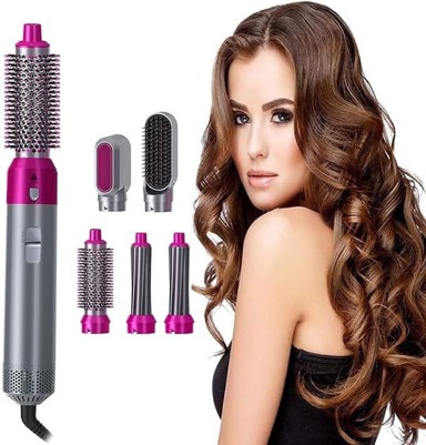 FRILLA Styler za kosu 5u1, uređaj za ravnanje, kovrčanje i volumen, fen s nastavcima za brzo stiliziranje
