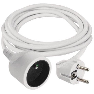 EMOS Produžni kabel P0112, 2 m, 1 utičnica, bijeli
