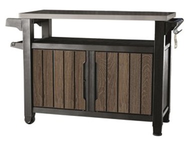 KETER Mobilni vrtni bar Deco Unity XL, 207 L, orah