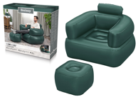 BESTWAY Lagana fotelja na napuhavanje 75137, tamno zelena