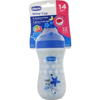 CHICCO Čašica Shiny Cup, 12m+, plava