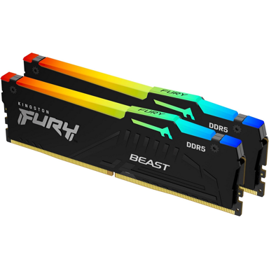 KINGSTON RAM memorija FURY Beast RGB, 64 GB (2 x 32 GB), DDR5, CL40, DIMM, RGB