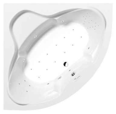 POLYSAN Hidromasažna kada, Simona, 150x150x44 cm, Highline Hydro-Air, kromirana završna obrada