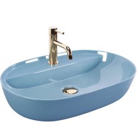 REA Umivaonik nadgradni Aura 61 Light Blue Shiny