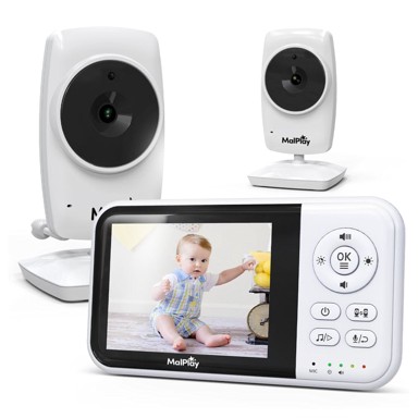 Elektronička video dadilja s kamerom i LCD monitorom 3,2 inča, noćni način rada, VOX, zoom