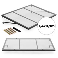MULTIGARDEN Nadstrešnica za vrata 140 x 90 cm