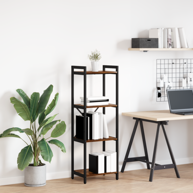 Police za knjige, 40 x 30 x 118 cm, drvo, dimljeni hrast