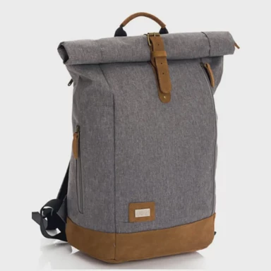 FILLIKID Torba/ruksak za pelene ROLLTOP BERLIN, siva