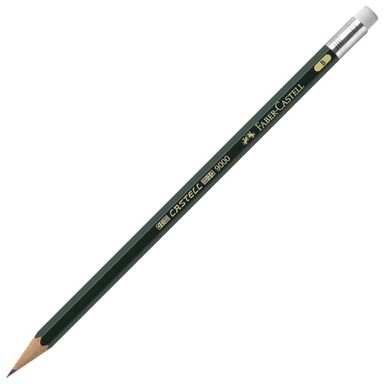FABER-CASTELL Grafitna olovka Castell 9000 119201, B, s gumicom