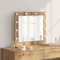 Ogledalo s LED svjetlima 60x55x18 cm, artisan oak