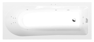 POLYSAN Hidromasažna kada, Lisa, 170x70x47 cm, Attraction Hydro, kromirana