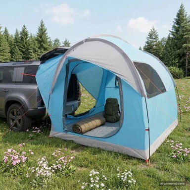 Šator za automobil 239 x 210 x 210 cm od poliestera i čelika, plavi