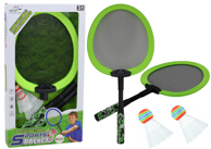 Set od 2 badminton reketa i 2 loptice, zeleni