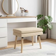 Klupa s dvostrukim slojem 60 x 40 x 46 cm, tkanina, krem