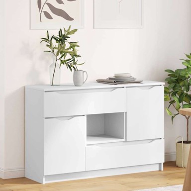 Komoda s ladicama 100x30x65,6 od konstruiranog drva, bijela