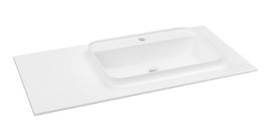 SAPHO BRAHEA Umivaonik, 101x51,5 cm, ugradbeni, desna izvedba, Rockstone, bijela mat