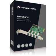CONCEPTRONIC Sučeljna kartica EMRICK02G, PCIe na USB 3.2 Gen 1