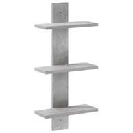 Zidna polica 30 x 13,5 x 64,5 cm od prerađenog drva, betonsko siva
