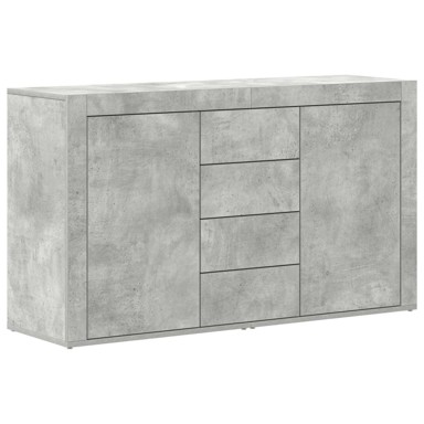Sideboard, 120x36x69 cm, konstruirano drvo, beton siva