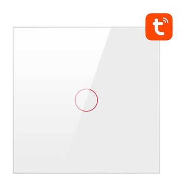 AVATTO Pametni zidni prekidač Wi-Fi TS02-EU-W1, 1 kanal, Tuya, bijeli
