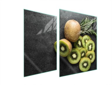 TMK Staklena zaštita za štednjak ili ploču za kuhanje 70x52, kiwi