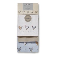 COOKSMART Set od 3 plave pamučne kuhinjske krpe Farmers