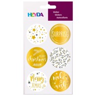 HEYDA Ukrasne naljepnice Merry Xmas fi 4 cm 4 kom 20-37808 07