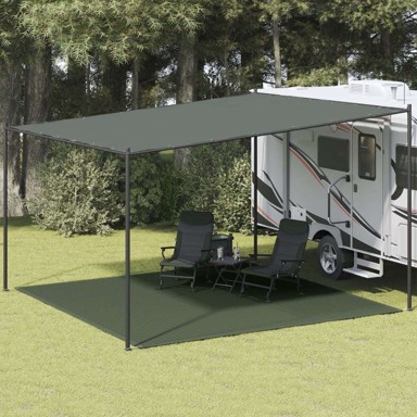 Tepih za šator 400 x 400 cm tamnozelena, HDPE  