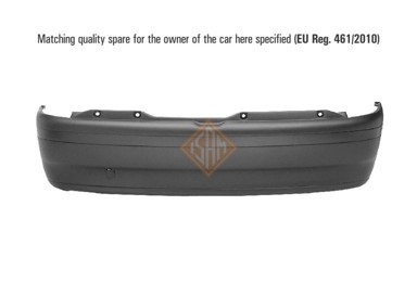 ISAM Zadnji branik Fiat Punto 93-99, crni, 0112120