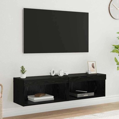 TV ormari, 2 kom, 60 x 30 x 30 cm, konstruirano drvo, crni hrast