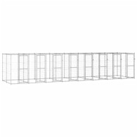Vanjski kavez za pse od pocinčanog čelika 19,36 m²