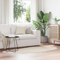 Ovalni tepih, bež,100x200 cm