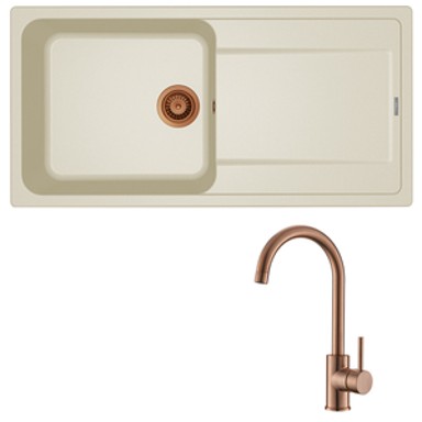 ELLECI Set sudoper Life 480 + slavina Vida, bakar/bež